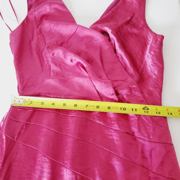 NWT Satin Raspberry Cocktail Dress/ wedding guest, cocktail formal ADELYN RAE - Picture 6 of 10